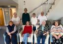 Ian Wright, back row, second left, with other residents of Craddock Court in Malpas.