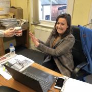 Milk? No thanks. Bethan refuses an office cup of tea