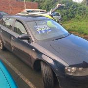 The vehicle seized for being uninsured.
