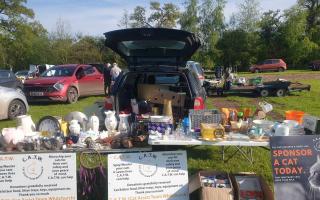 A recent car boot sale held by the team.