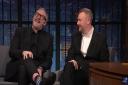 Greg Davies and Alex Horne on Late Night with Seth Myers.