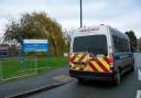 Ambulance in front of Royal Shrewsbury Hospital.Photo by: Jacob King/PA Wire.