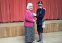Pauline Dee was presented with her BEM by the Lord Lieutenant.