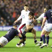 Tom Curry on the charge against Scotland