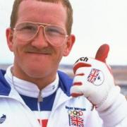 Former Olympic skier, Eddie the Eagle.