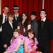 Some of the cast members from a production of Bugsy Malone by pupils from Lakelands, Ellesmere, pictured, back, from left - Oliver Chetta, Ryan Flaherty, Billy Husbands, Bethany Jones, Nick Machin, James Beddoe, front - Anastasia Kudryshaova, Tanyth
