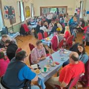 The tea party was enjoyed by the community in Whixall.