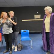 From left to right:  Karin Goddard, Cat Taylor and Clare Ruffell in ‘The Canary Cage’
