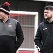 Manager Adam Shillcock and assistant Martyn Davies.
