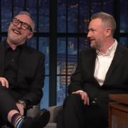 Greg Davies and Alex Horne on Late Night with Seth Myers.