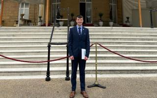 Adam May went to Buckingham Palace to celebrate achieving his Gold Duke of Edinburgh's Award