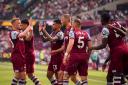 West Ham celebrated victory in David Moyes’ final home game in charge (Victoria Jones/PA).