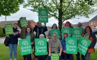 Craig Emery (front centre) is the Green Party candidate for North Shropshire.