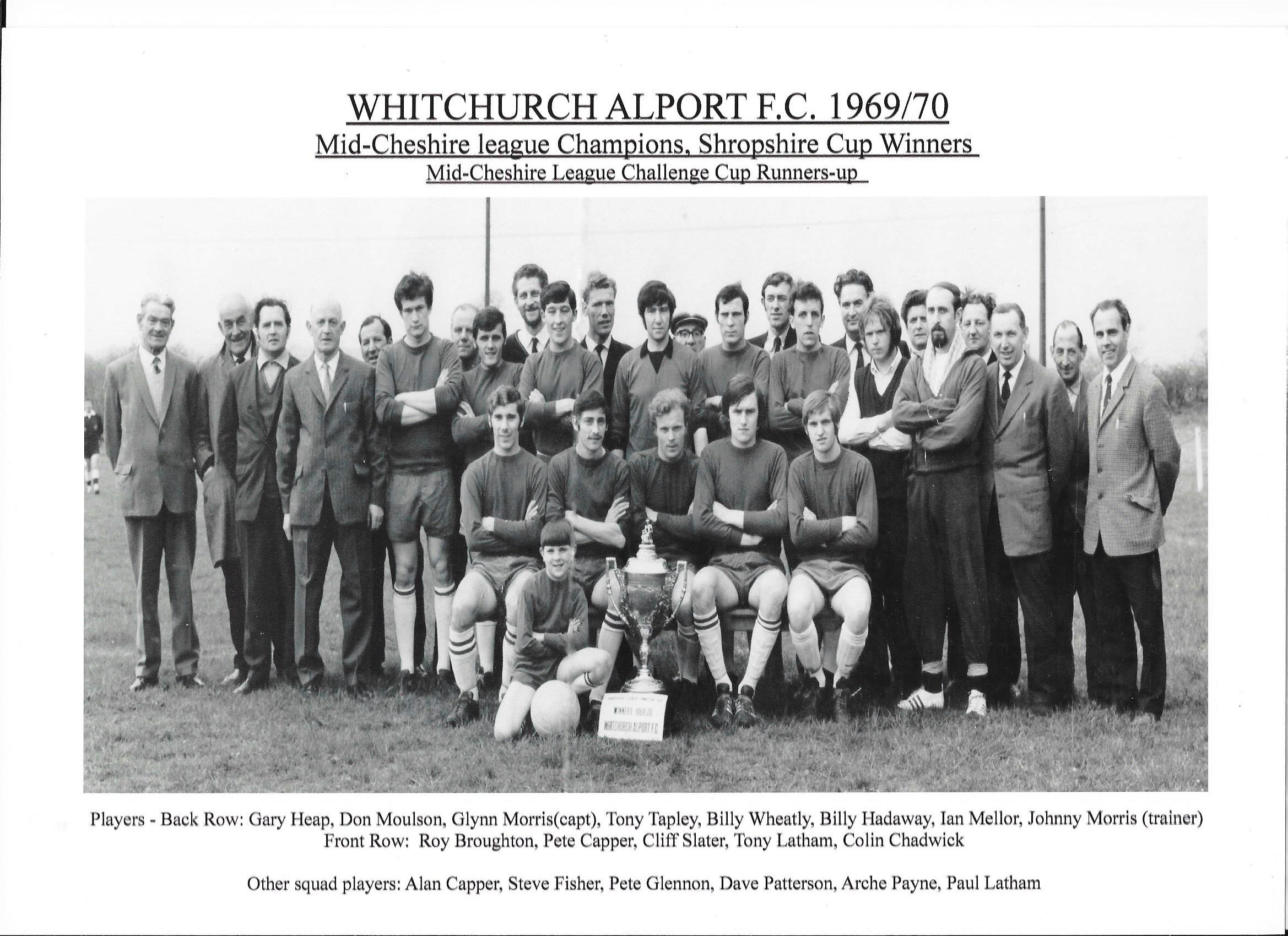Whitchurch Alport FC in the 1970s.