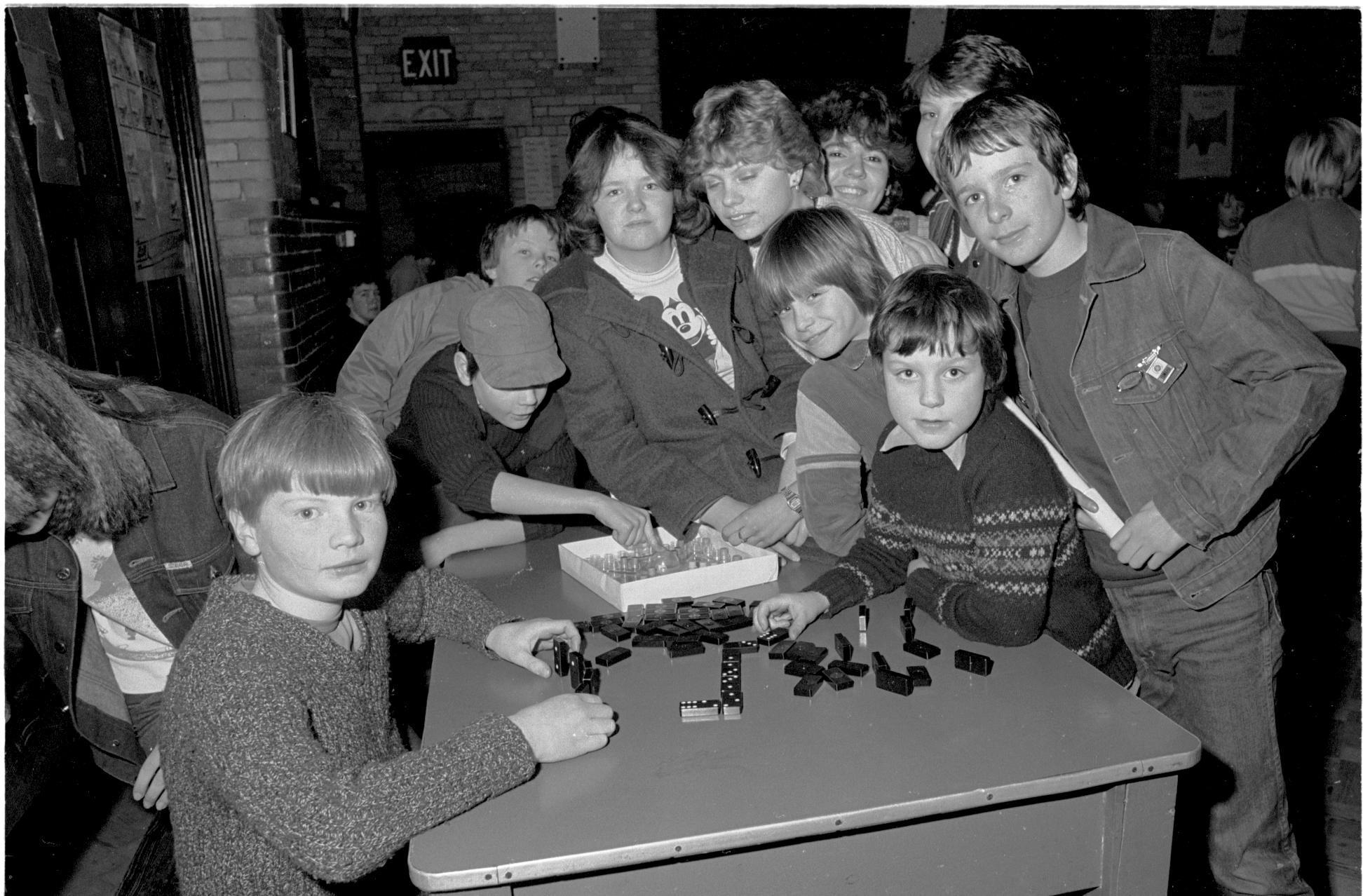 Children at Weston Rhyn Youth Club in 1983.