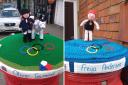 The tributes created by Ellesmere Yarn Bombers