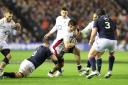 Tom Curry on the charge against Scotland