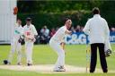 Shane Warne appealing to umpire while playing for Hampshire against Shropshire