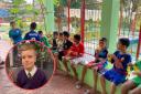 12 year old boy from Ellesmere College collects and donates 23 full football strips to boys at an orphanage in South India