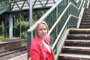 North Shropshire MP Helen Morgan at Whitchurch railway station.