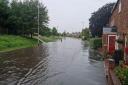Scotland Street/Oswestry Road flooded due to extreme weather last night