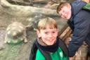 Lower Heath pupils Jacob Shaw and Archie Price at Chester Zoo.