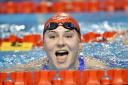 Freya Anderson celebrates her 200m individual gold. Image: British Swimming.