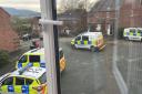 Police responded to reports of a woman carrying a knife in Sgwar Heulwen, Welshpool on March 21, 2024.