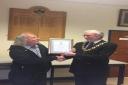 Honorary Freeman of Ellesmere award for 24 years' service to the town