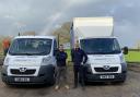 Harry and Jordan Chevins with their Transport 29 fleet.