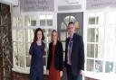 Sarah Hands, Helen Morgan, MP for North Shropshire and Whitchurch deputy mayor Andy Hall