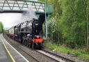 The Welsh Marches Express heading through Whitchurch Railway Station. Photograph taken by William Webb
