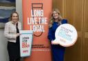 Helen Morgan MP supporting Long Live the Local alongside Emma McClarkin, CEO of the British Beer and Pub Association.
