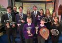 Students from Ellesmere College with their Oswestry Youth Music Festival prizes.