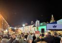 A busy scene in the town centre last November with everyone in a festive mood