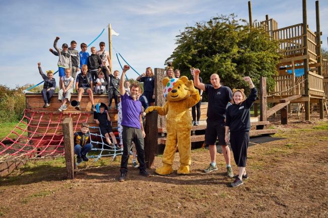 A sneak peek of the 2021 DIY SOS special for Children In Need. Photo from BBC Children In Need/Neil Sherwood.
