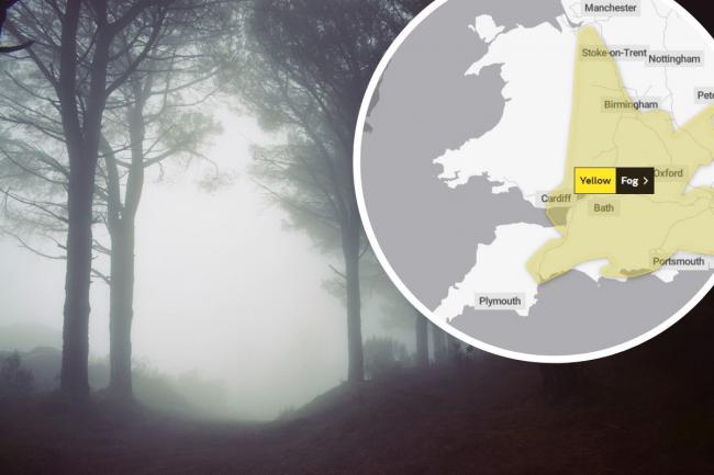 Fog is forecast for Whitchurch. Picture by the Met Office.