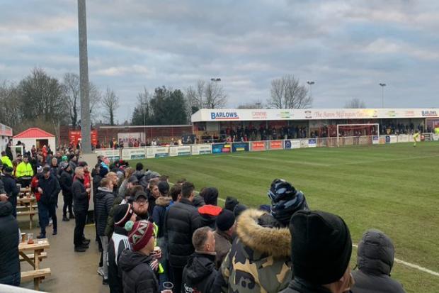 Fans at Yocking Park. Picture: Whitchurch Alport FC.