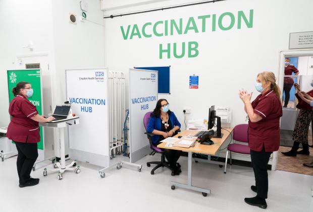 Whitchurch Herald: The Vaccination Hub at Croydon University Hospital, south London (PA)