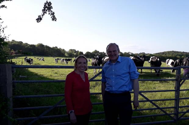 Helen morgan with Liberal Democrat leader Ed Davey.