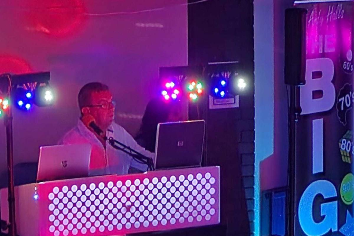 Whitchurch mayor, Councillor Andy Hall, as DJ.