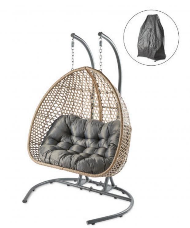 Whitchurch Herald: Large Hanging Egg Chair with Cover. (Aldi)