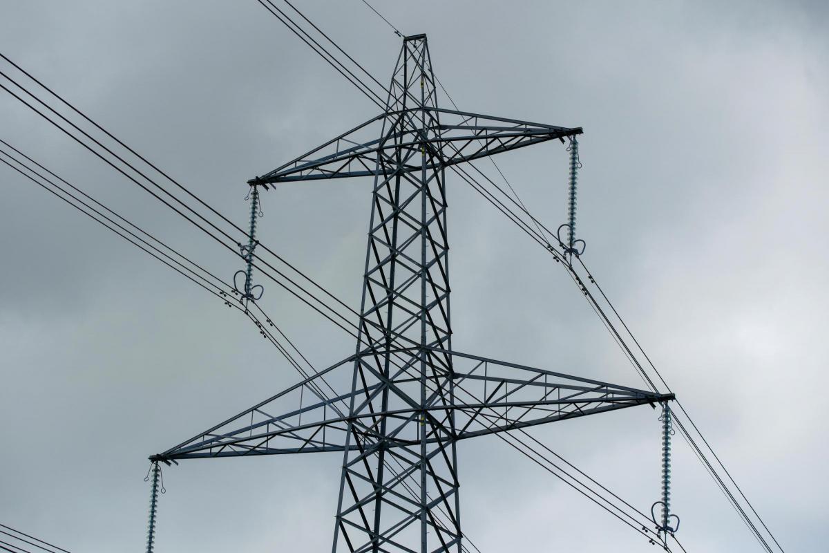 An electricity pylon in Cheshire.