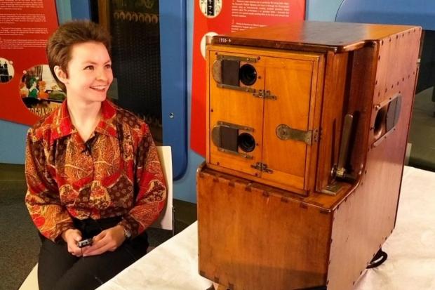 YouTuber and historian Catherine Warr films at the National Science and Media Museum. Picture: Catherine Warr, Yorkshire's Hidden History