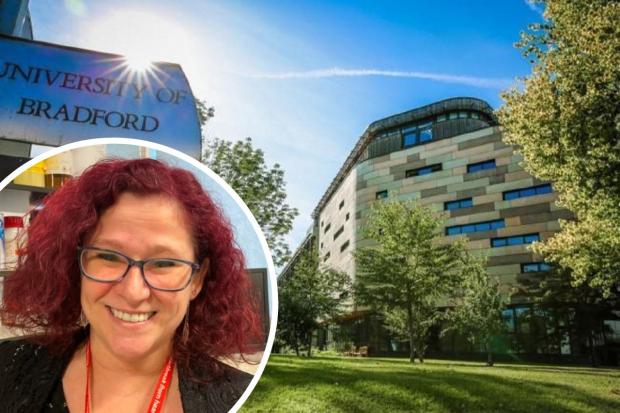 Dr Kirsten Riches-Suman, associate professor in Biomedical Science at the University of Bradford, pictured inset. The University of Bradford is seen behind the image. Picture: University of Bradford