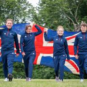 From left, Oliver Townend, Piggy March, Laura Collett and Tom McEwen, Great Britain selected Equestrian Eventing athletes. Picture: British Eventing