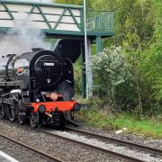 The Welsh Marches Express heading through Whitchurch Railway Station. Photograph taken by William Webb