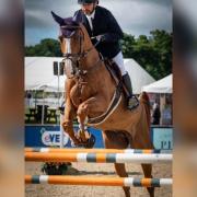 Rider taking part in the Bolesworth International Horse Show. Photograph from Whitchurch Photographic Society.