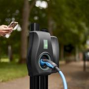 Electric vehicle on-street chargepoint. Picture by Shropshire Council.