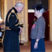 Dr Smith travelled to Windsor Castle to receive her award from King Charles.